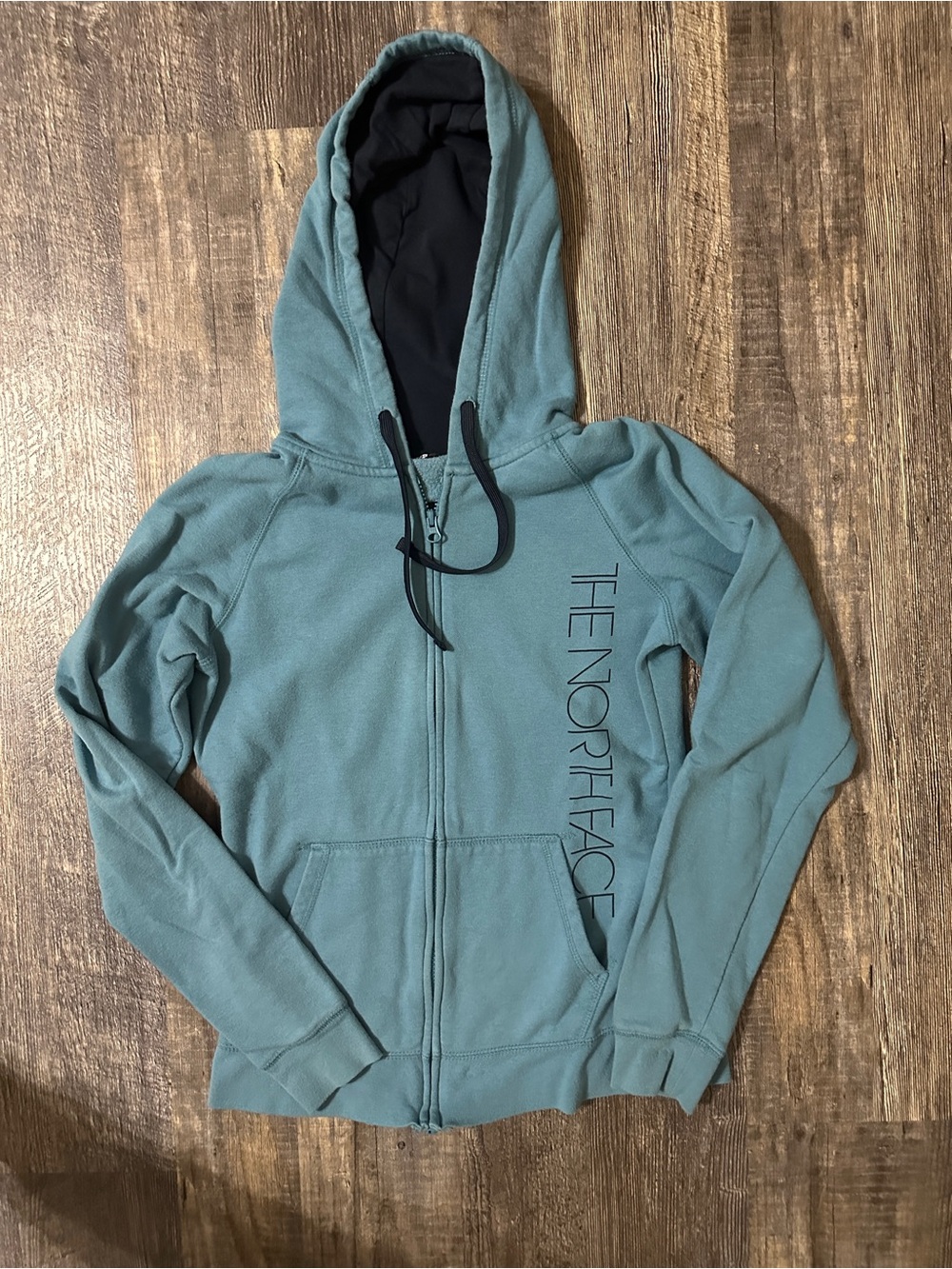 The North Face Light Teal Women's Full-Zip Hoodie Medium